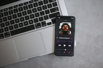 A laptop and a mobile