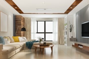 A nicely decorated living room